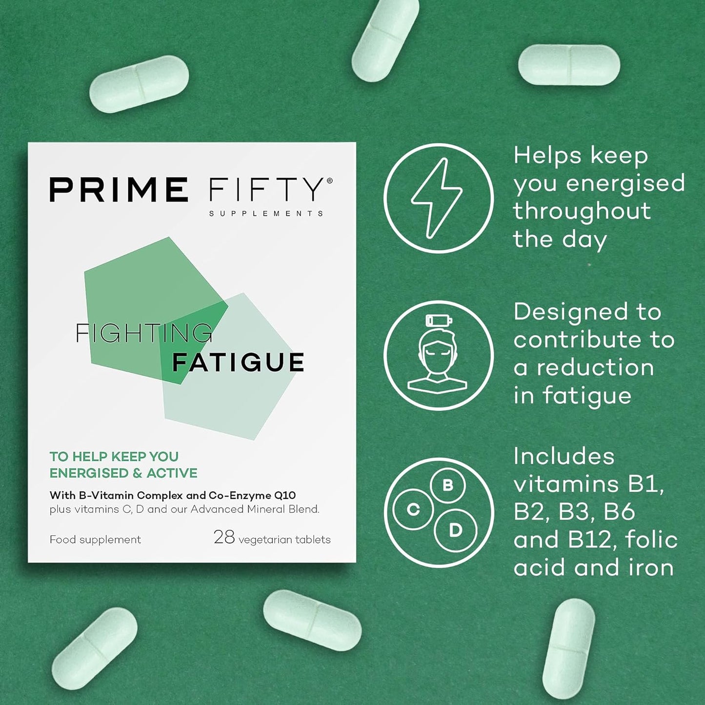 Prime Fifty Fighting Fatigue Energy Multivitamin Supplement - Fighting Fatigue