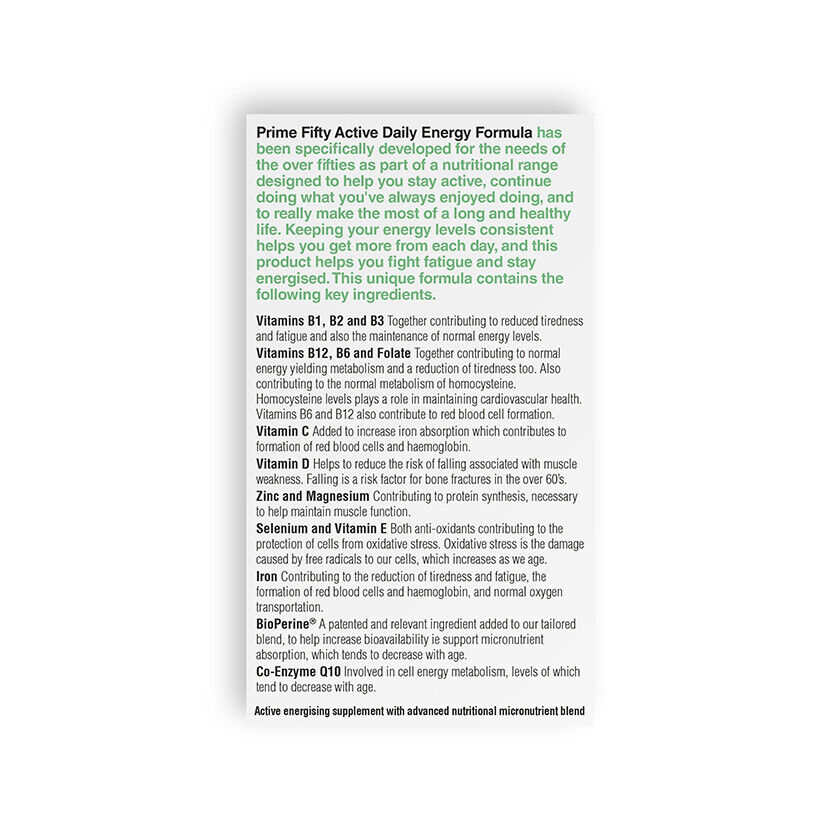 Prime Fifty Fighting Fatigue Energy Multivitamin Supplement - Fighting Fatigue