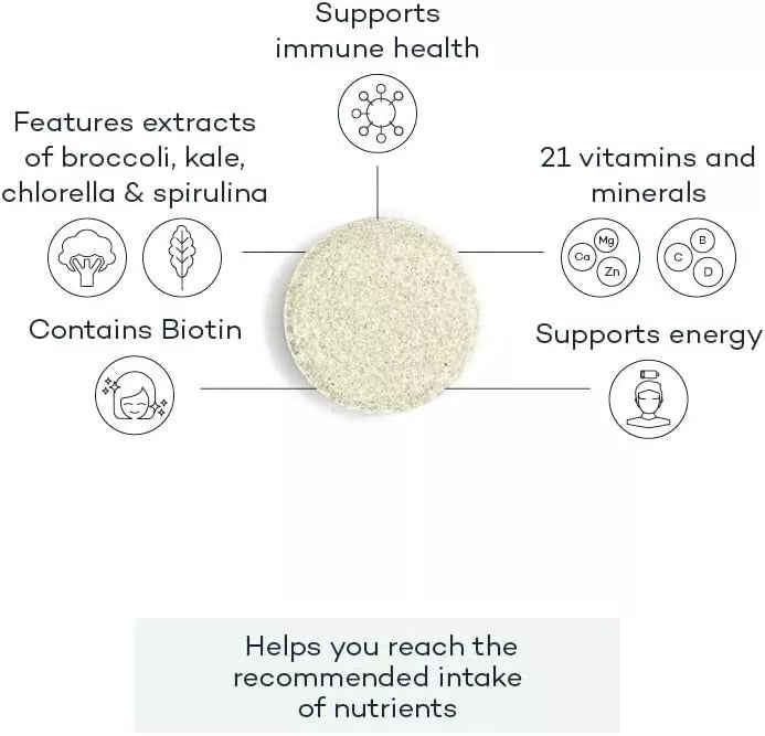 Prime Fifty Super Greens Superfood Melon & Citrus Multi Nutrient Vegan - Fighting Fatigue
