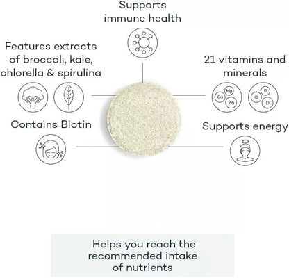 Prime Fifty Super Greens Superfood Melon & Citrus Multi Nutrient Vegan - Fighting Fatigue